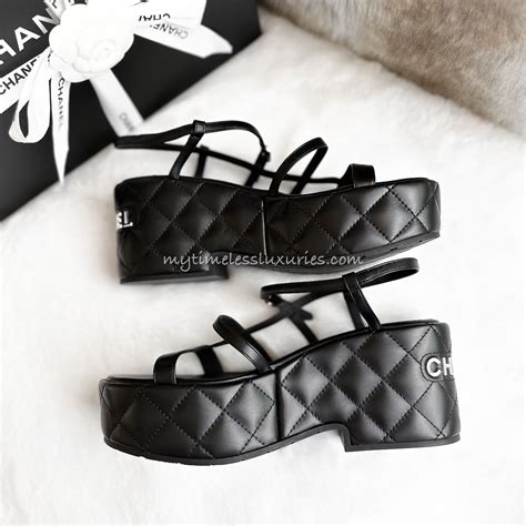 chanel platform sandals 2012|Chanel sandals shop online.